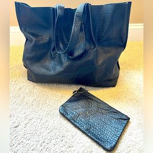 Kenneth Cole Reaction Alligator Shoulder Bag with mini bag